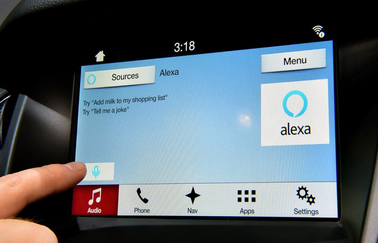 Description: Car dashboard Ford offers Amazon Alexa