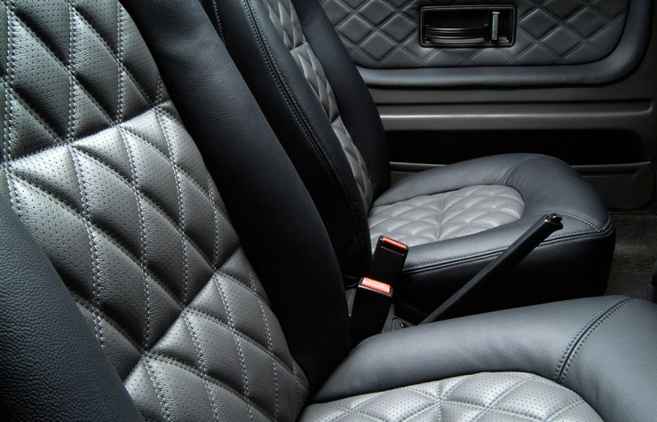 Description: Leather car seat interior